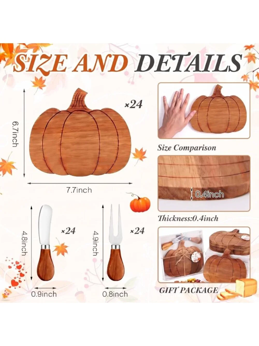 24 Fall Pumpkin Charcuterie Boards - Mini Cheese Board Gift Sets for